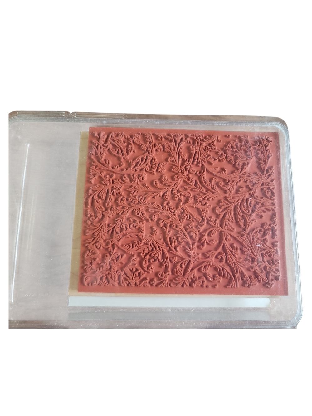 STAMPIN' UP! Floral Texture Rubber Stamp - Terracotta Red